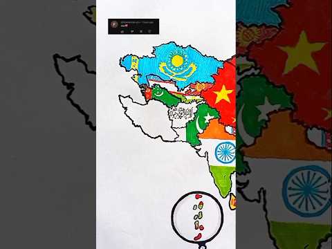 Draw Iran 🇮🇷 Flag Map #iran
