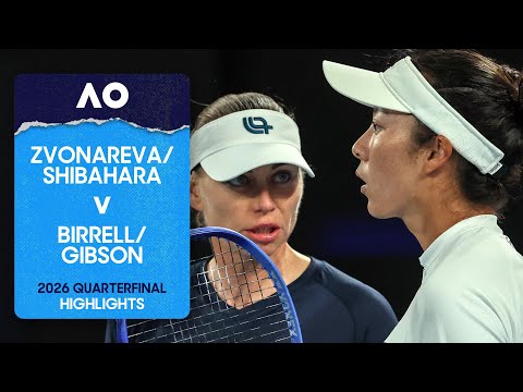Zvonareva/Shibahara v Birrell/Gibson Highlights | Australian Open 2026 Quarterfinal