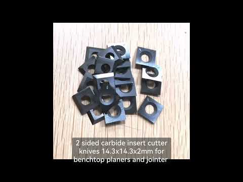 Two sided carbide insert cutter knives 14.3x14.3x2mm for benchtop planers and jointers
