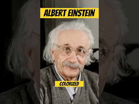 Albert Einstein in 1955 colorized ❤️ What would you say to him?