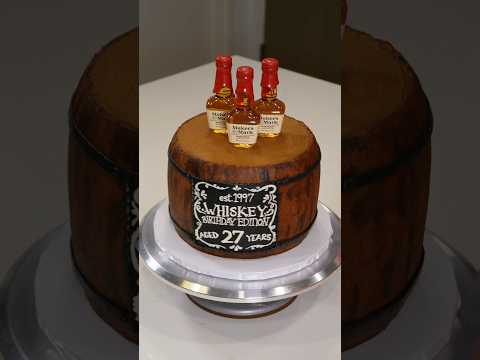 Whiskey Themed Birthday Cake🥃 #cake #shorts