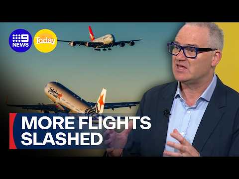 Aussie airlines cut further flights | 9 News Australia