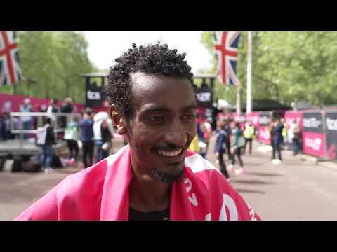 Yomif Kejelcha in disbelief after 1:59:41 debut at 2026 London Marathon