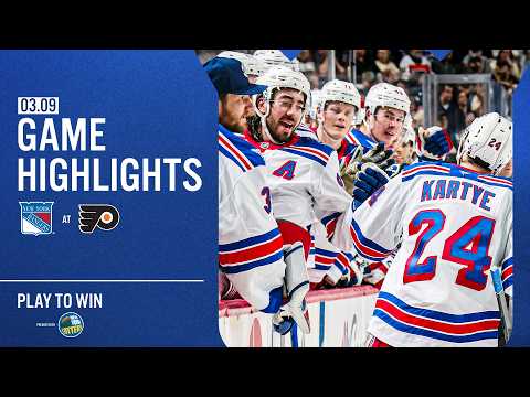 GAME HIGHLIGHTS | 2025-26: New York Rangers vs Philadelphia Flyers (3/9/26)