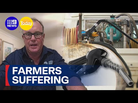 Australian farmers suffering over fuel shortages | 9 News Australia