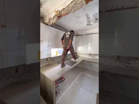 How ultra-strong concrete countertops are made (@lucasporcelanato_ofc)