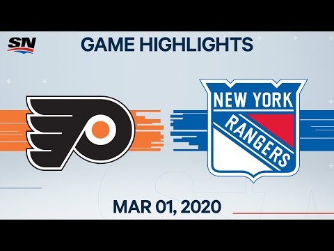 NHL Highlights | Flyers vs Rangers – Mar. 01, 2020