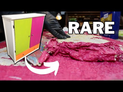 Ep. 112 Amazing RESTORATION of a Rare 1950s CHIFFEROBE Cabinet | Furniture Restoration