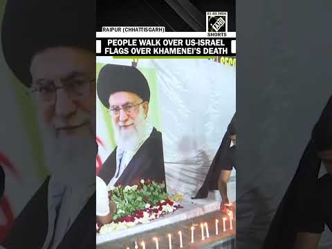 US-Israel flags pasted on roads in Raipur as Shia Muslims protest over killing of Khamenei’s Death